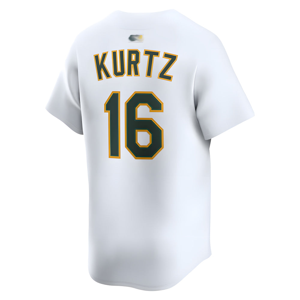 Athletics #16 Nick Kurtz Player White Home Limited Stitched Jerseys