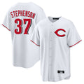 C.Reds #37 Tyler Stephenson Player White Home Game Gdoa Stitched Jerseys