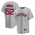 B.Red Sox #52 Wilyer Abreu Player Gray Road Home Game Gdoa Stitched Jerseys