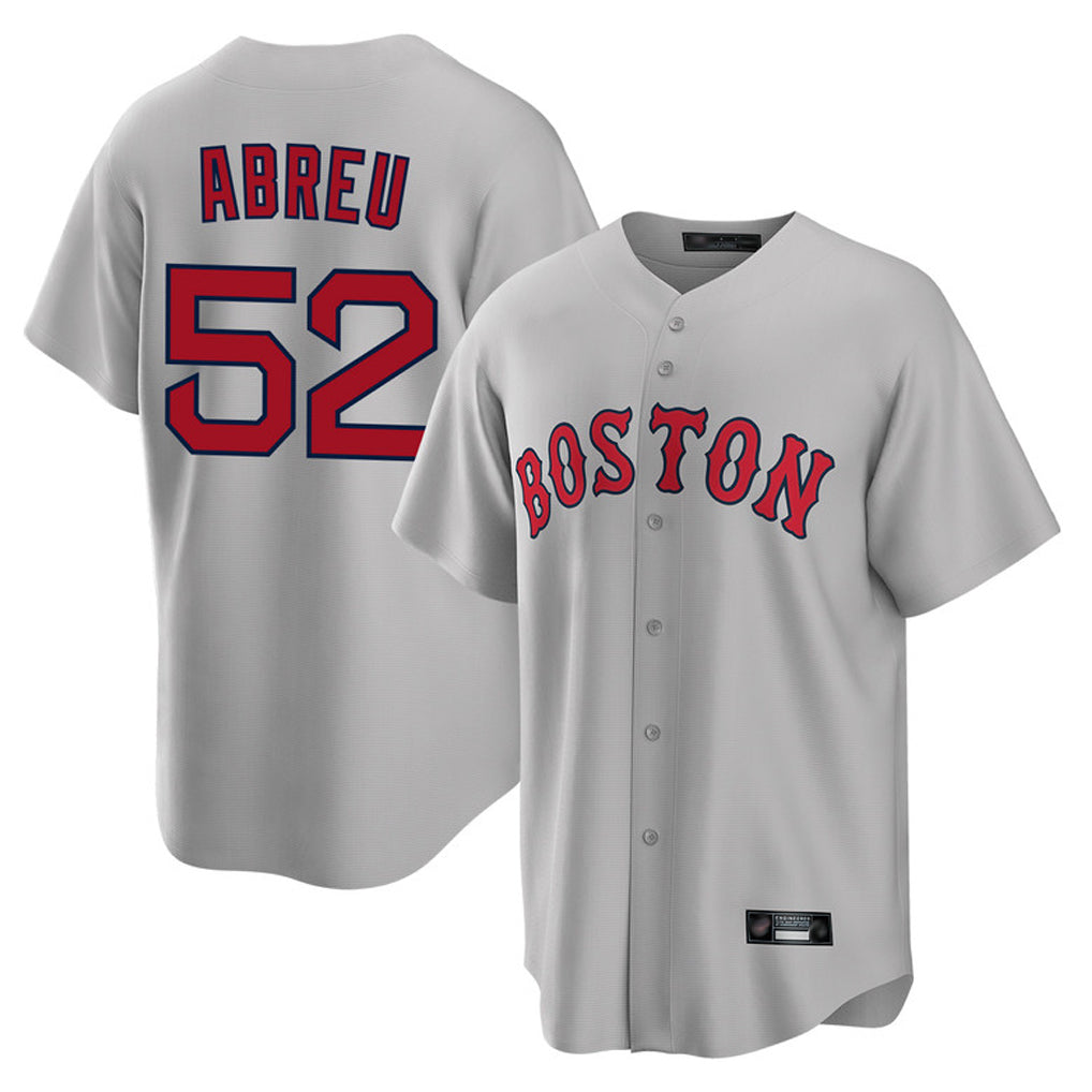 B.Red Sox #52 Wilyer Abreu Player Gray Road Home Game Gdoa Stitched Jerseys