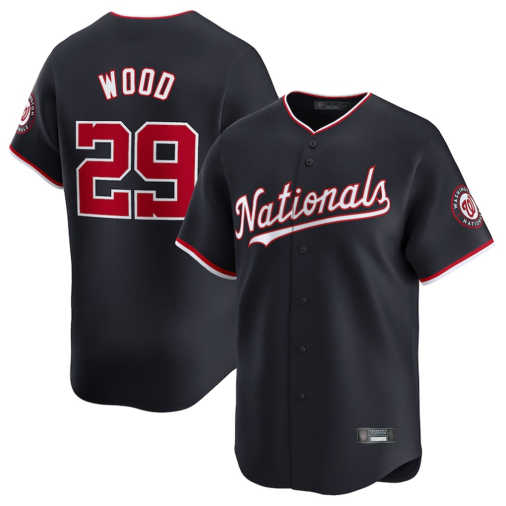 W.Nationals #29 James Wood Player Navy Limited Gdoa Stitched Jerseys