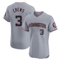 W.Nationals #3 Dylan Crews Player Gray City Connect Elite Alternate Stitched Jerseys
