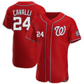W.Nationals #24 Cade Cavalli Player Red Alternate Elite Stitched Jerseys