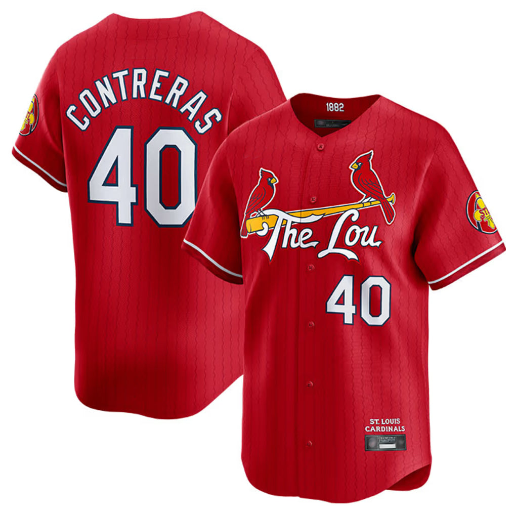 St. Louis Cardinals #40 Willson Contreras Player Red City Connect Limited Gdoa Stitched Jerseys