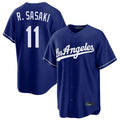 LA.Dodgers #11 Roki Sasaki Player Royal Game Gdoa Stitched Jerseys