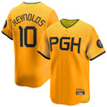 P.Pirates #10 Bryan Reynolds Player Gold City Connect Home Game Stitched Jerseys