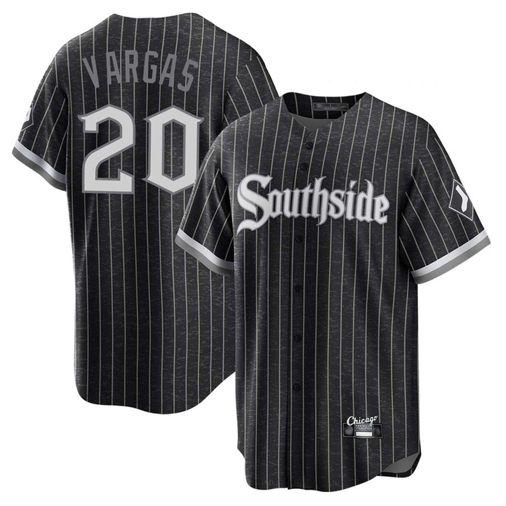 C.White Sox #20 Miguel Vargas Player Black City Connect Home Game Gdoa Stitched Jerseys