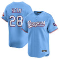 T.Rangers #28 Jonah Heim Player Light Blue Home Limited Stitched Jerseys