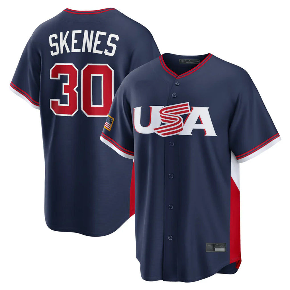 P.Pirates #30 Paul Skenes Player Navy USA 2026 World Classic Home Limited Stitched Jerseys