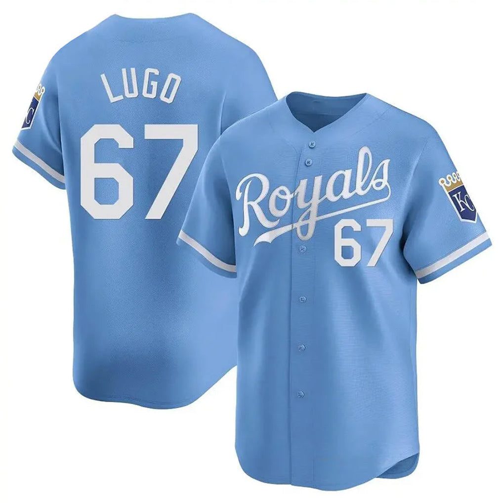 KC.Royals #67 Seth Lugo Player Light Blue Alt Limited Home Gdoa Stitched Jerseys