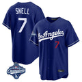 LA.Dodgers #7 Blake Snell Player Royal Game World Series Meet Home Gdoa Stitched Jerseys
