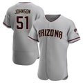 A.Diamondbacks #51 Randy Johnson Player Gray Authentic Road Stitched Jerseys
