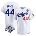 LA.Dodgers #44 Andy Pages Player White World Series Limited Home Gdoa Stitched Jerseys