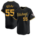 P.Pirates #55 Jason Delay Player Black Alt Home Limited Stitched Jerseys
