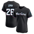 M.Marlins #26 Janson Junk Player Black Vapor Home Limited Elite Gdoa Stitched Jerseys