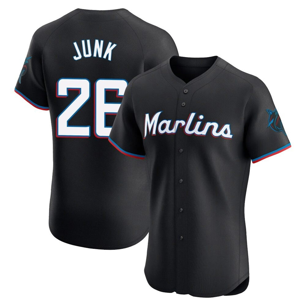 M.Marlins #26 Janson Junk Player Black Vapor Home Limited Elite Gdoa Stitched Jerseys