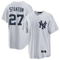 NY.Yankees #27 Giancarlo Stanton Player White Game Home Stitched Jerseys