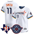 H.Astros #11 Cam Smith Player White City Connect Texas Patch Vapor Premier Limited Home Gdoa Stitched Jerseys