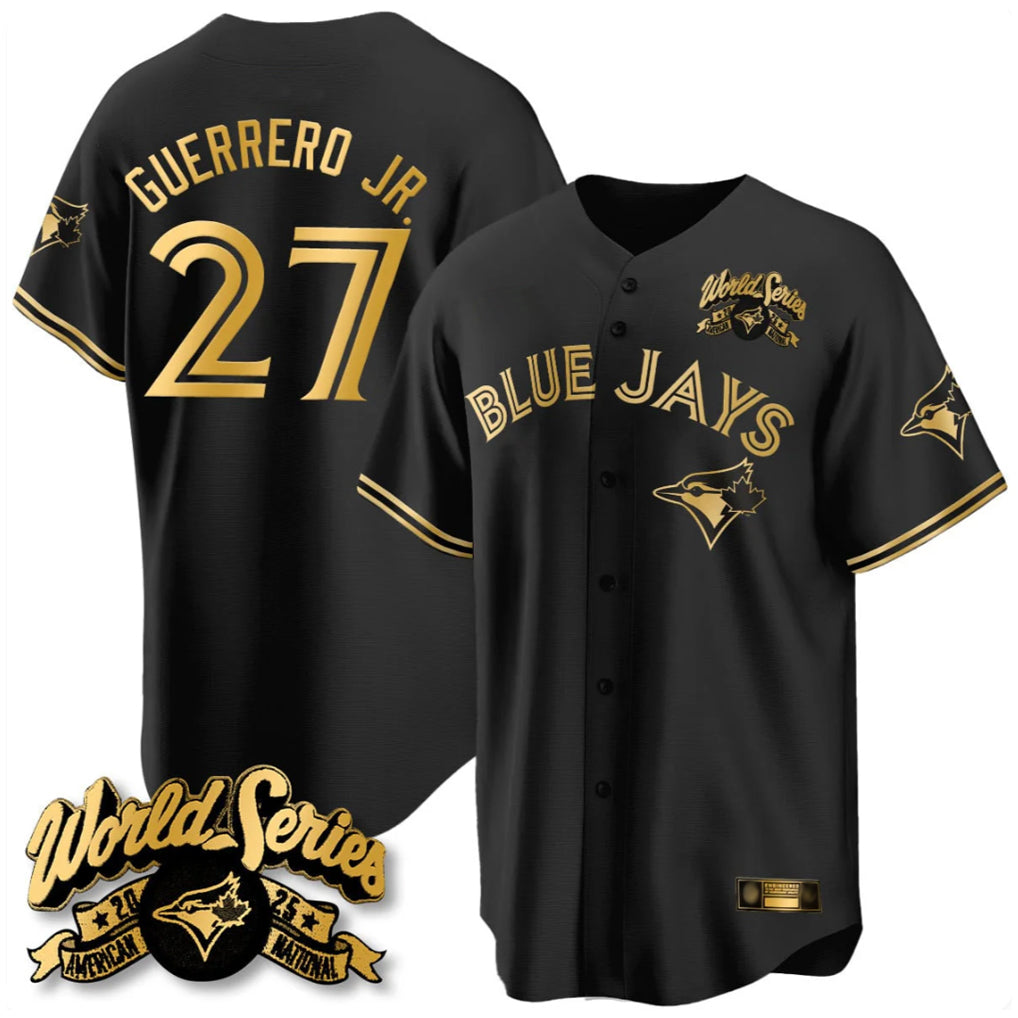 T.Blue Jays #27 Vladimir Guerrero Jr. Player Black 2025 American League All Gdoa Stitched Jerseys
