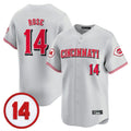 C.Reds #14 Pete Rose Player Gray Vapor Premier Limited Home Gdoa Stitched Jerseys
