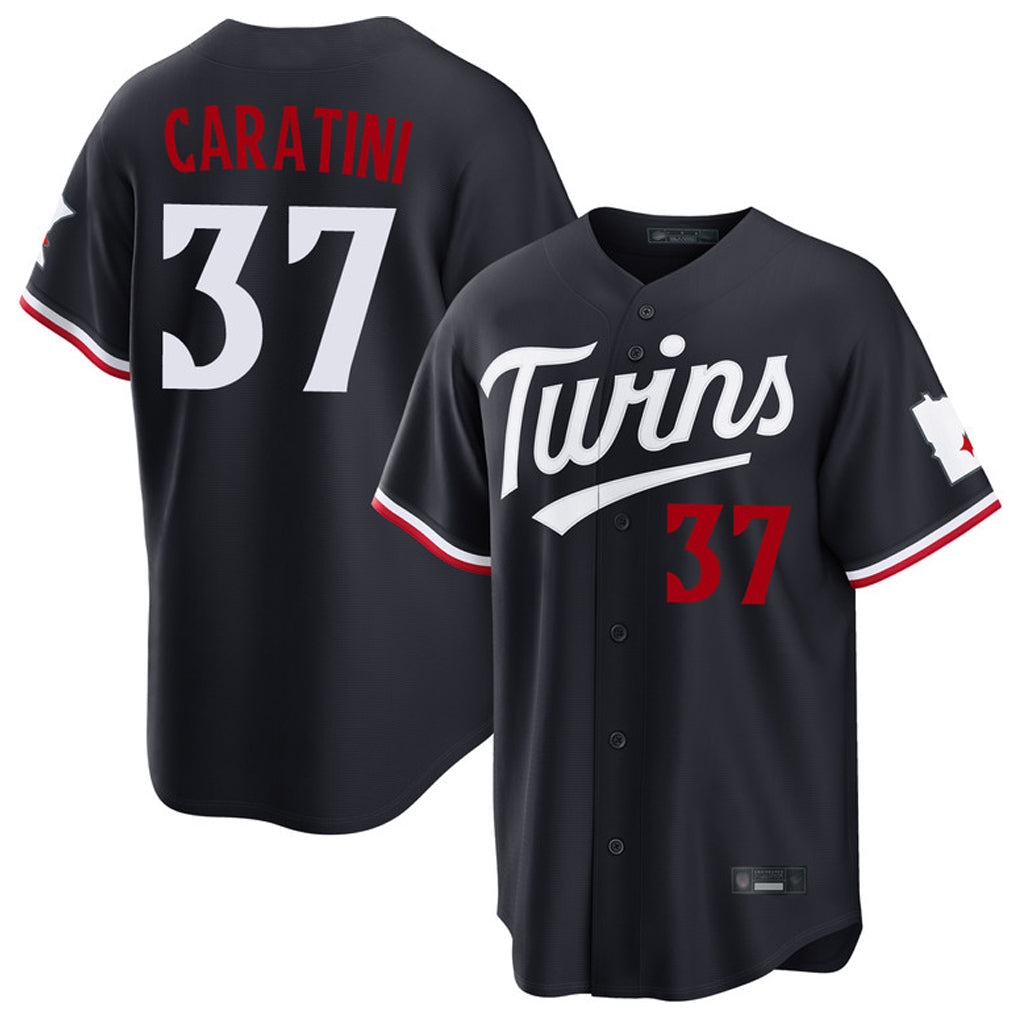 M.Twins #37 Victor Caratini Player Navy Home Game Gdoa Stitched Jerseys