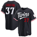 M.Twins #37 Victor Caratini Player Navy Home Game Gdoa Stitched Jerseys