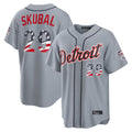 D.Tigers #29 Tarik Skubal Player Gray USA 250 Fourth of July Limited Elite Home Game Gdoa250Ys Stitched Jerseys