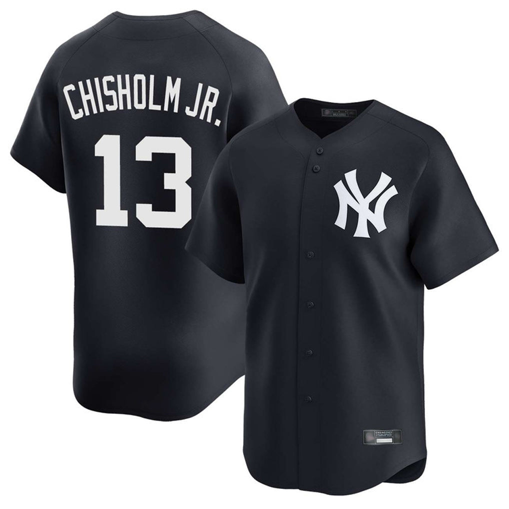 NY.Yankees #13 Jazz Chisholm Jr Player Navy Limited Game Stitched Jerseys