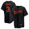 B.Orioles #3 Taylor Ward Player Black Home Game Gdoa Stitched Jerseys