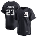 D.Tigers #23 Kirk Gibson Player Navy Home Limited Game Gdoa Stitched Jerseys