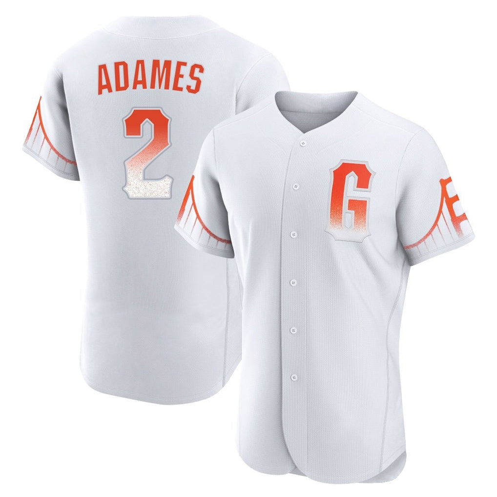 SF.Giants #2 Willy Adames Player White City Connect Home Limited Elite Stitched Jerseys