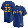 S.Mariners #22 Bryan Woo Player Royal City Connect Home Limited Gdoa Stitched Jerseys