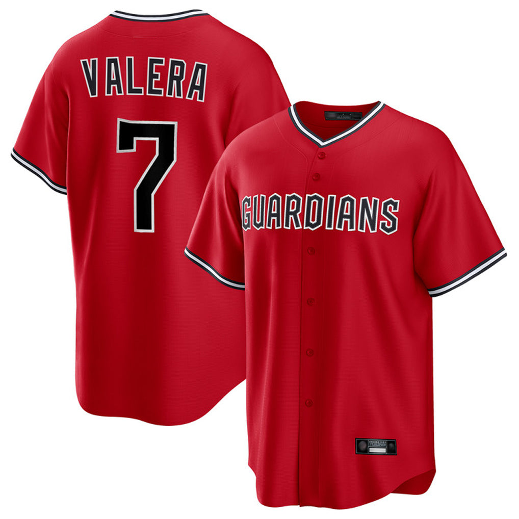 C.Guardians #7 George Valera Player Red Home Game Gdoa Stitched Jerseys