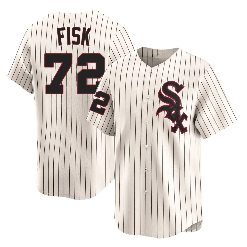 C.White Sox #72 Carlton Fisk Player Cream Cooperstown Collection Limited Home Gdoa Stitched Jerseys