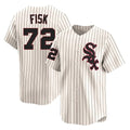 C.White Sox #72 Carlton Fisk Player Cream Cooperstown Collection Limited Home Gdoa Stitched Jerseys