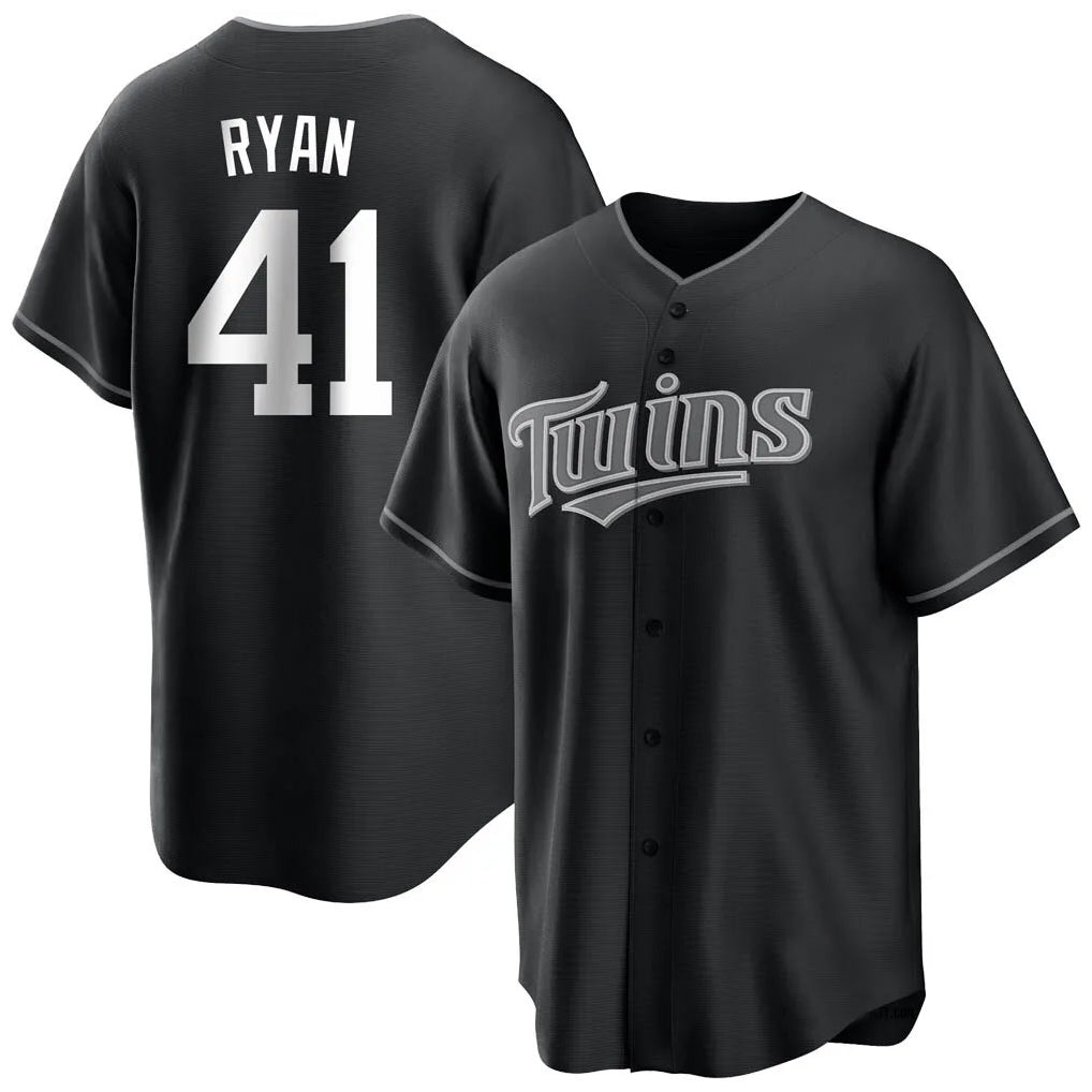 M.Twins #41 Joe Ryan Player Black Home Game Gdoa Stitched Jerseys