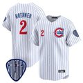C.Cubs #2 Nico Hoerner Player White Pinstripe Vapor Premier Limited Home Gdoa Stitched Jerseys