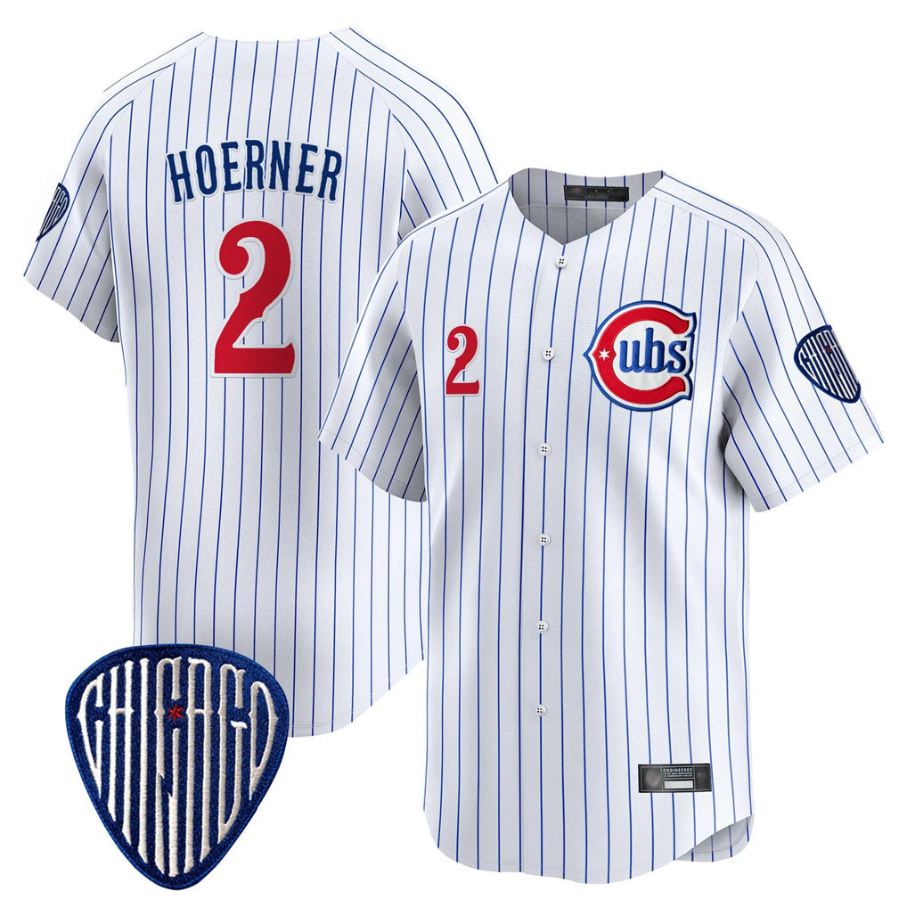 C.Cubs #2 Nico Hoerner Player White Pinstripe Vapor Premier Limited Home Gdoa Stitched Jerseys