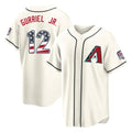 A.Diamondbacks #12 Lourdes Gurriel Jr Player Cream USA 250 Fourth of July Home Game Gdoa250Ys Stitched Jerseys