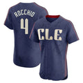 C.Guardians #4 Brayan Rocchio Player Navy City Connect Limited Elite Home Gdoa Stitched Jerseys