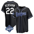 LA.Dodgers #22 Clayton Kershaw Player Black World Series Meet Carbon Limited Home Gdoa Stitched Jerseys