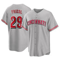 C.Reds #29 TJ Friedl Player Gray Home Game Gdoa Stitched Jerseys