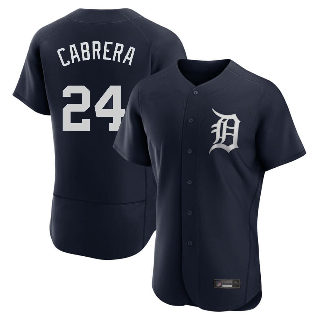 D.Tigers #24 Miguel Cabrera Player Navy Limited Elite Home Gdoa Stitched Jerseys