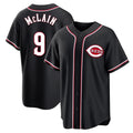 C.Reds #9 Matt McLain Player Black Fashion Out Home Game Gdoa Stitched Jerseys