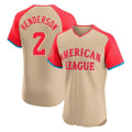 B.Orioles #2 Gunnar Henderson Player Cream American League All-Star Limited Elite Home Game Gdoa Stitched Jerseys