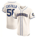S.Mariners #58 Luis Castillo Player Cream Home Limited Elite Stitched Jerseys