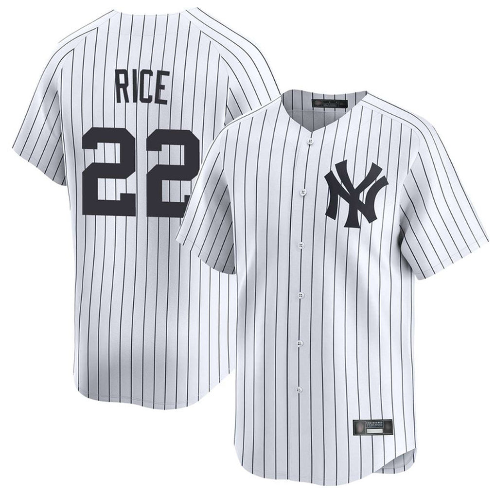 NY.Yankees #22 Ben Rice Player White Limited Home Stitched Jerseys