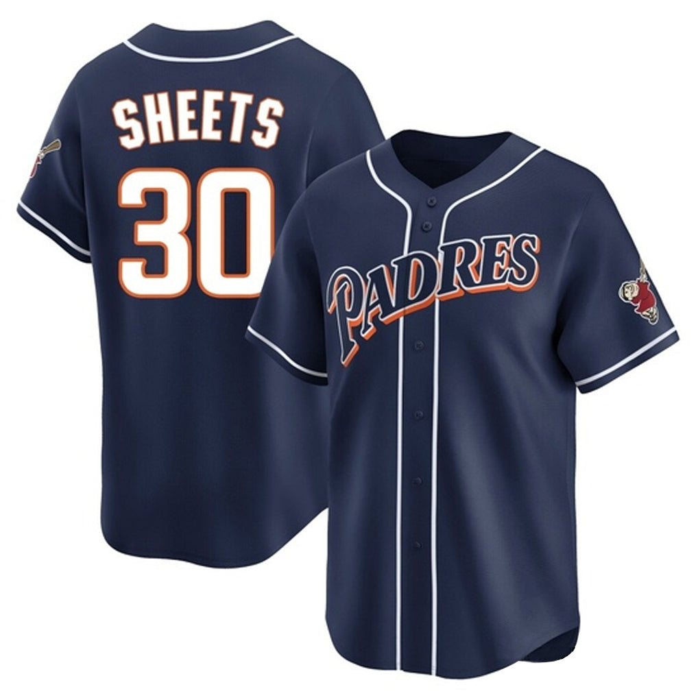 S.Diego Padres #30 Gavin Sheets Player Navy Cooperstown Collection Limited Home Stitched Jerseys