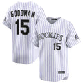 C.Rockies #15 Hunter Goodman Player White Limited Home Gdoa Stitched Jerseys