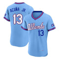 A.Braves #13 Ronald Acuna Jr Player Powder Blue 2026 City Connect T-shirt Limited Elite Home Game Gdoa Stitched Jerseys
